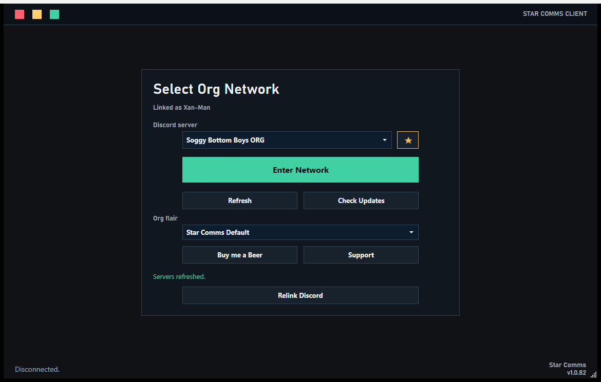Real Star Comms default launcher capture